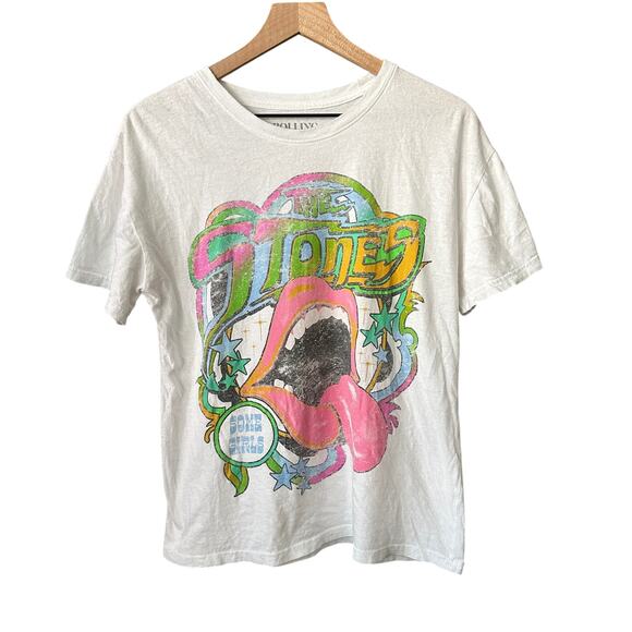 the Rolling Stones Tops - Rolling Stones Some Girls Lips Womens T-Shirt Large White